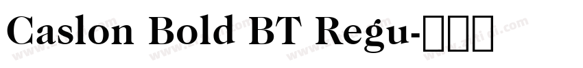 Caslon Bold BT Regu字体转换